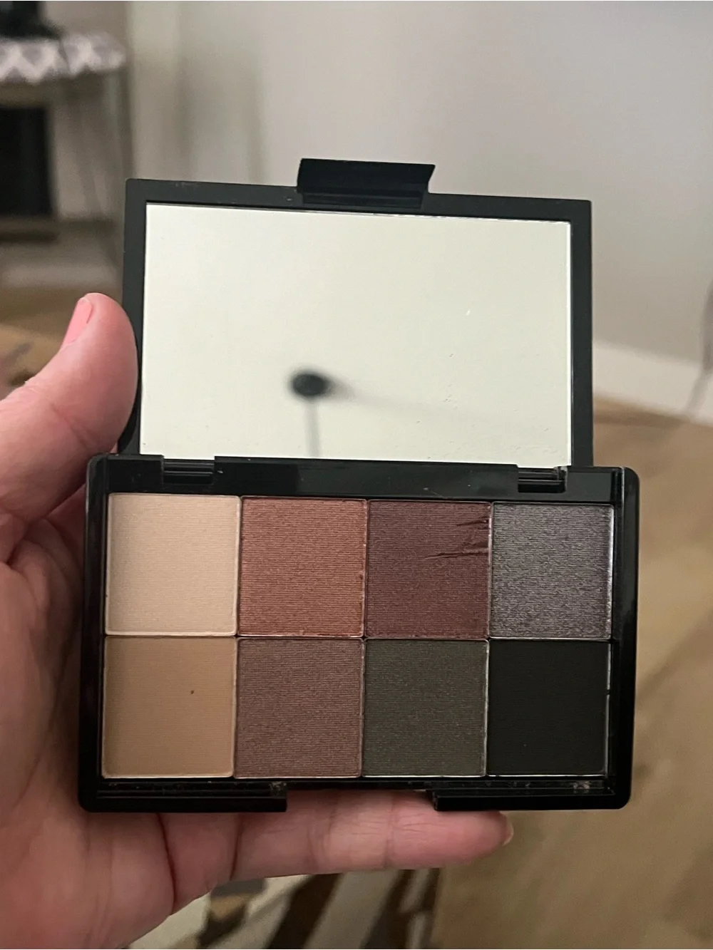 New Makeover Essentials 8 Eyeshadows With Brushes And Hot Pink Lipgloss